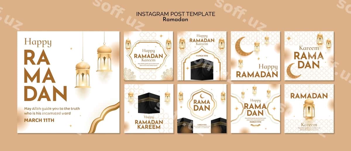 Ramazon bayrami Instagram postlari | Ramadan celebration instagram posts 1