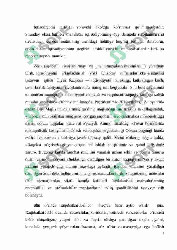 RAQOBATBARDOSHLIK: MAZMUNI VA  SHAKLLARI 4