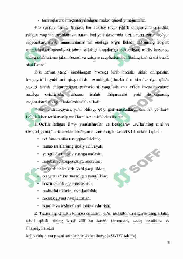 RAQOBATBARDOSHLIK: MAZMUNI VA  SHAKLLARI 8