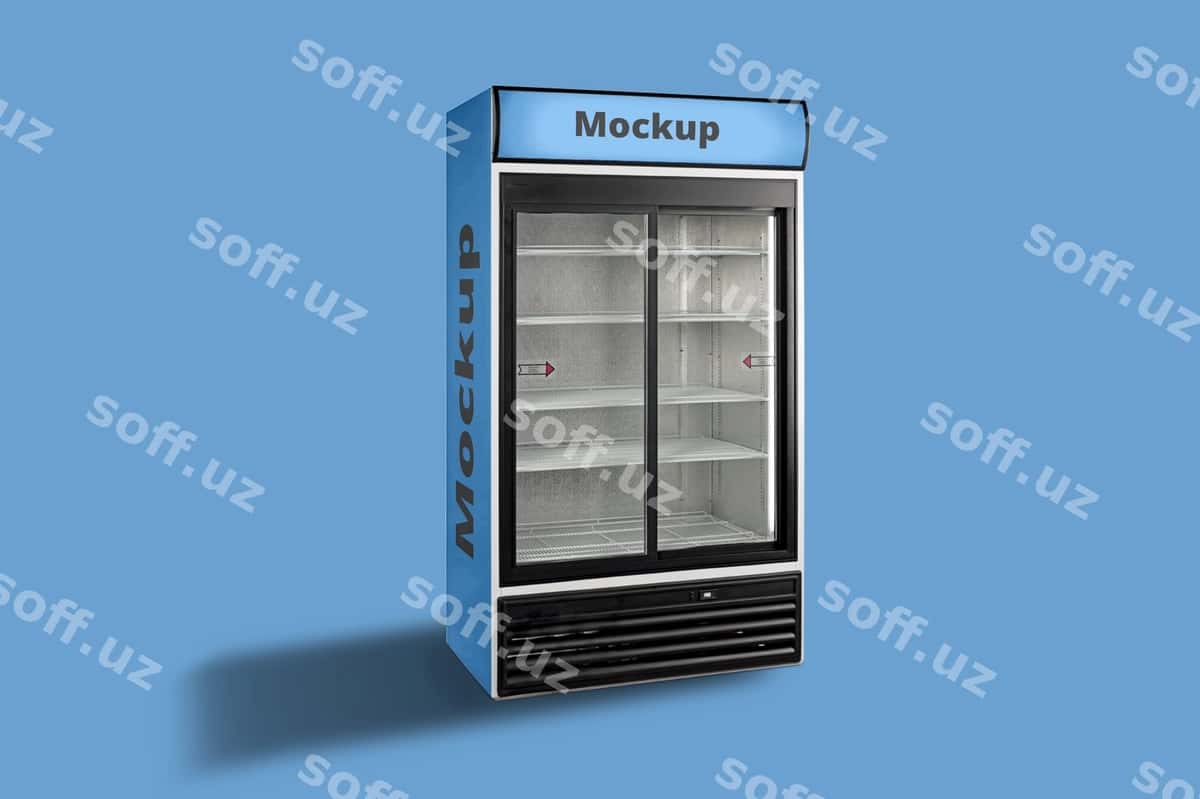 Realisitc muzlatgich maketi | Realisitc freezer mockup 1