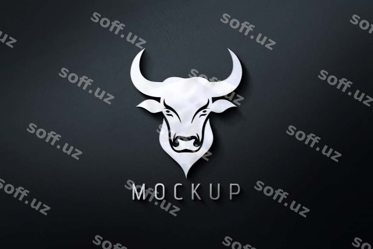 Realistik brend sign logotip mockup | Realistic branding sign logo mockup 1