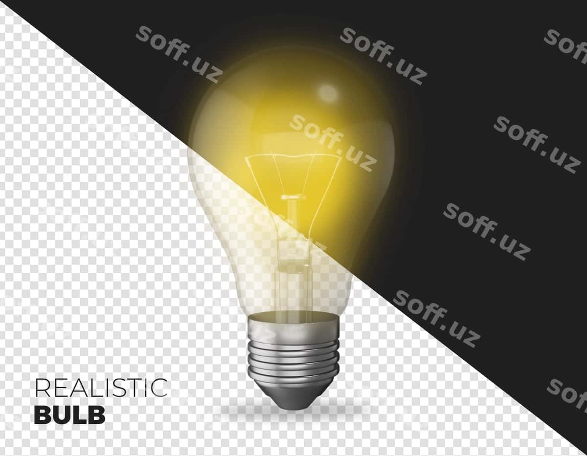 Haqiqiy lampochka chorqining 3D renderi | Realistic bulb glow 3d rendering 1