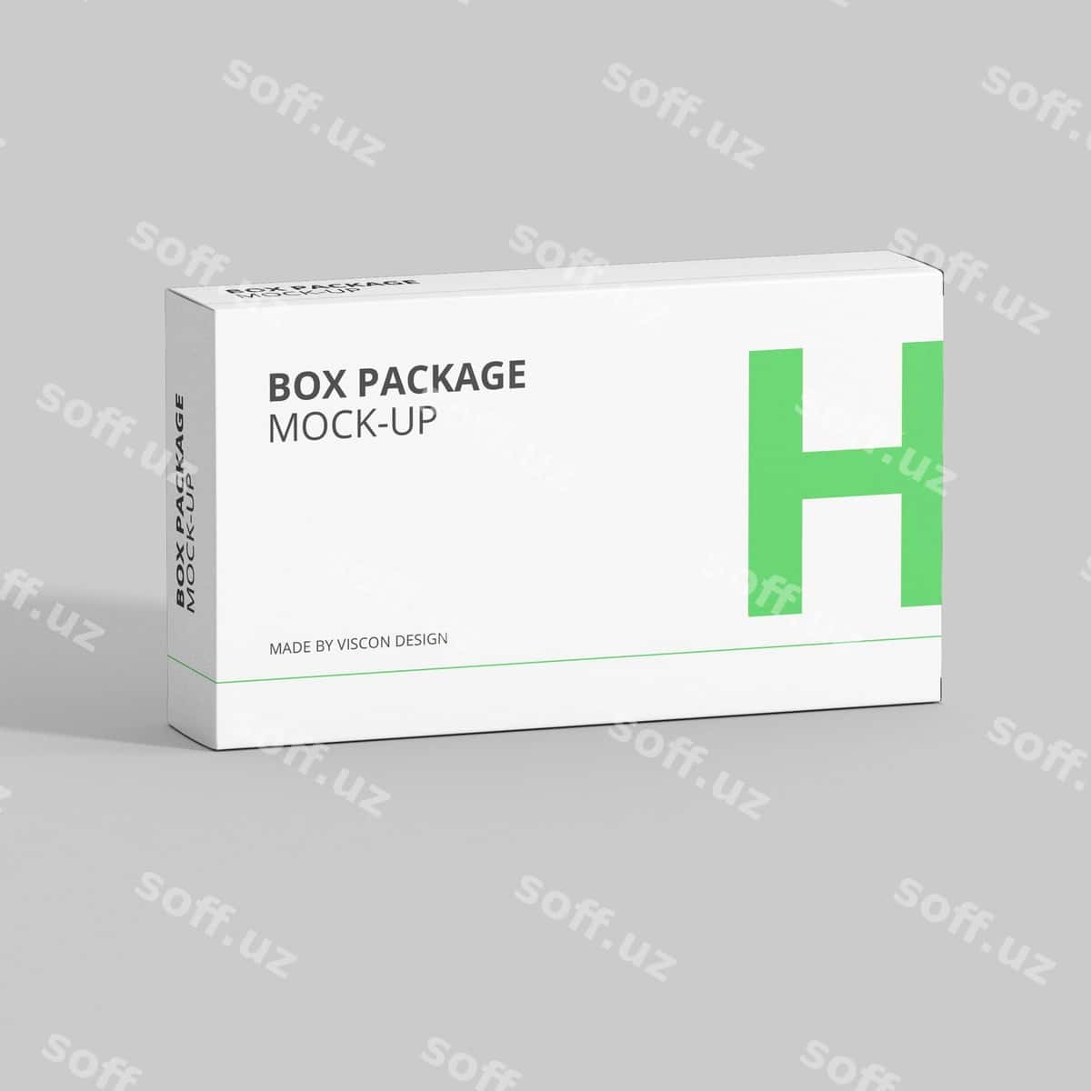 To'g'ri to'rtburchak quti paket modeli | Rectnagular box package mockup 1