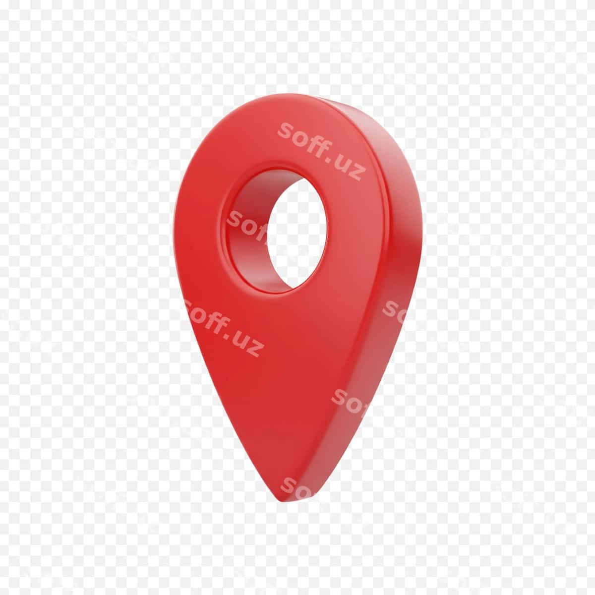 Qizil 3d lokatsiya pin ikonasi | Red 3d location pin icon 1