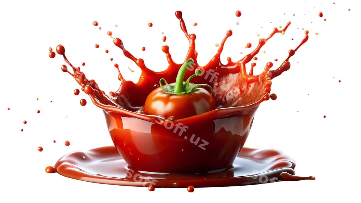 Qizil ketchup urgarishlari variatsiyasi 1 | Red ketchup splashes variation 1 1