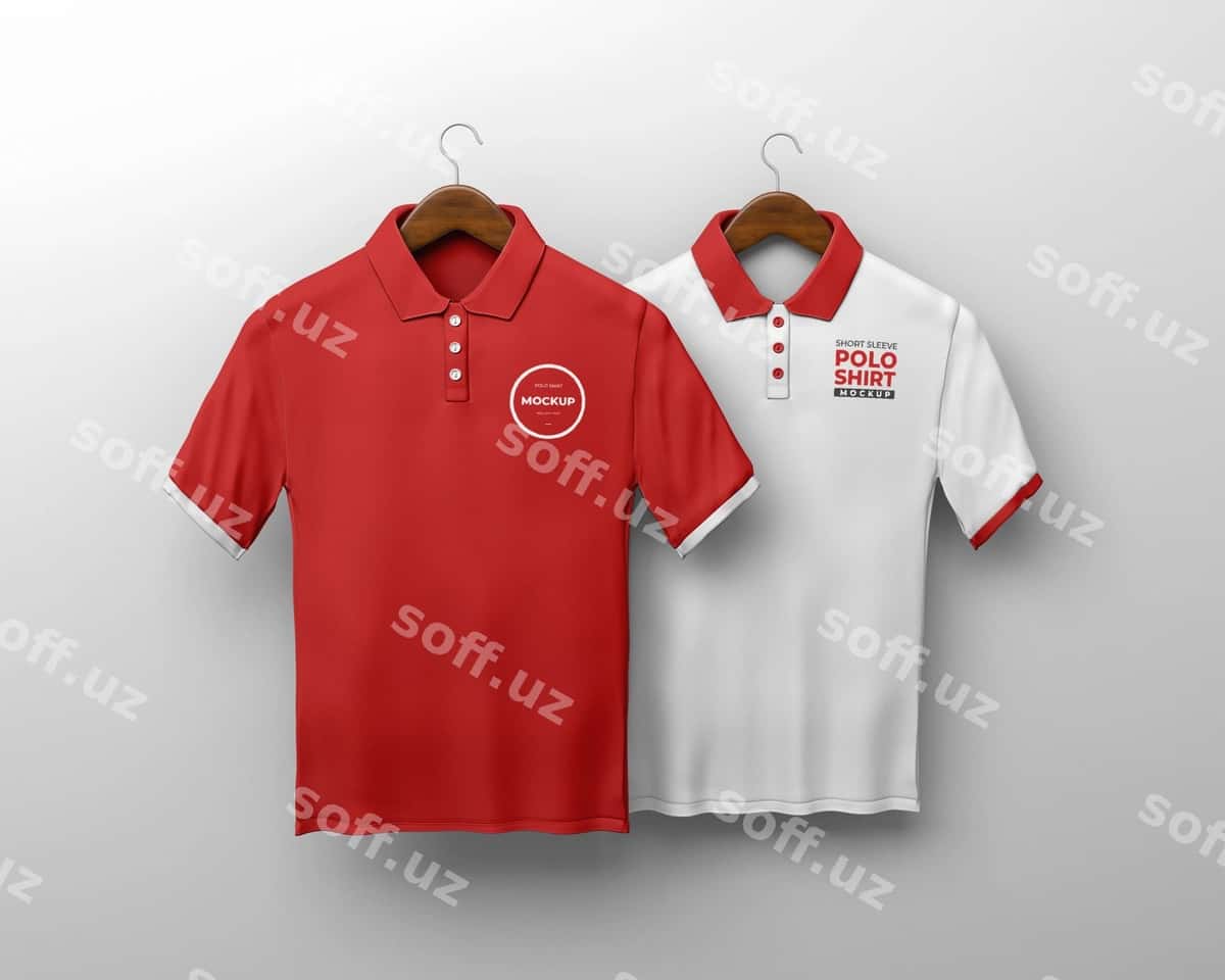 Qizil-oq polo rubokalari askarlari | Red white polo shirts hangers 1