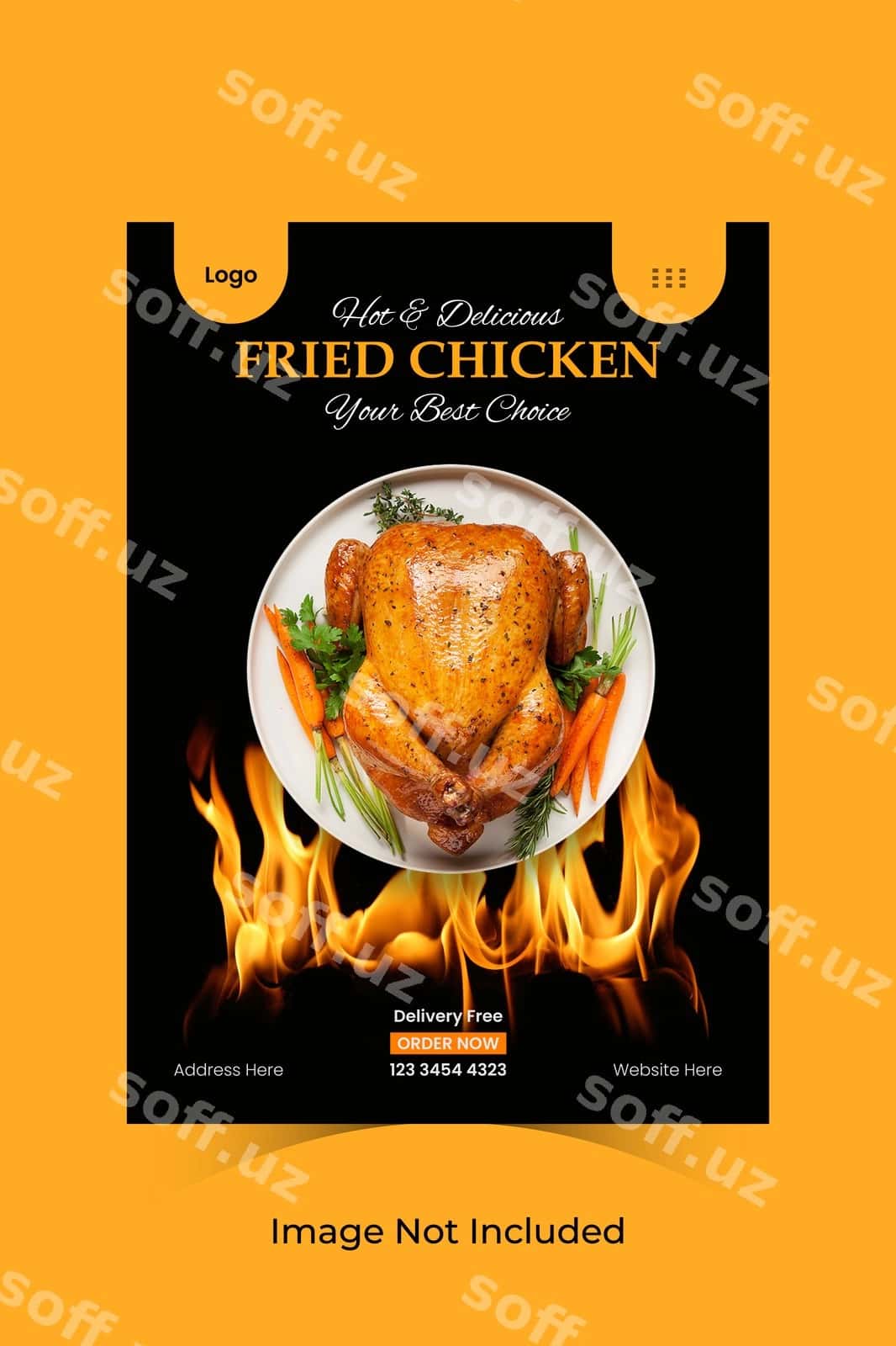 Restoran ovqatlar menyusi dizayn shabloni | Restaurant food menu design template 1