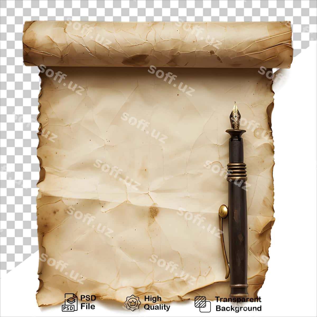 Retro pen qadimiy paper izollangan dizayn | Retro pen vintage paper isolated design 1
