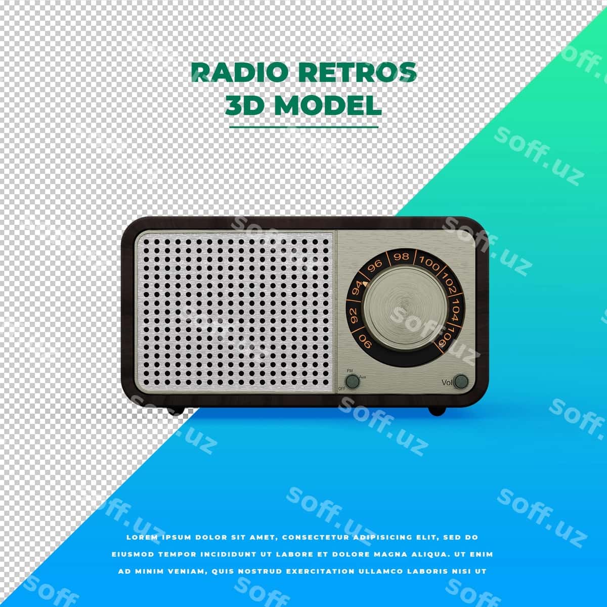 Retro uslubidagi vintage antiqa radio modeli | Retro style vintage antique radio model 1