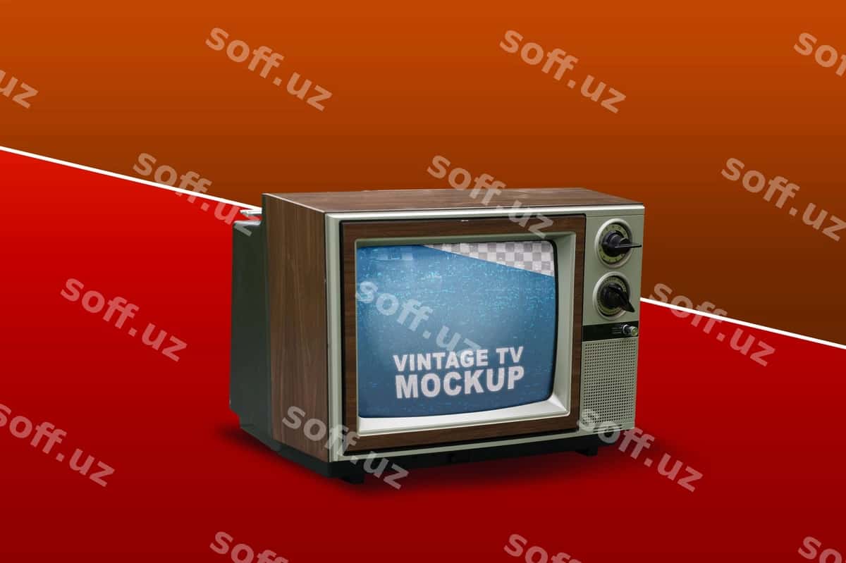 Retro televizor namunasi | Retro tv mockup 1