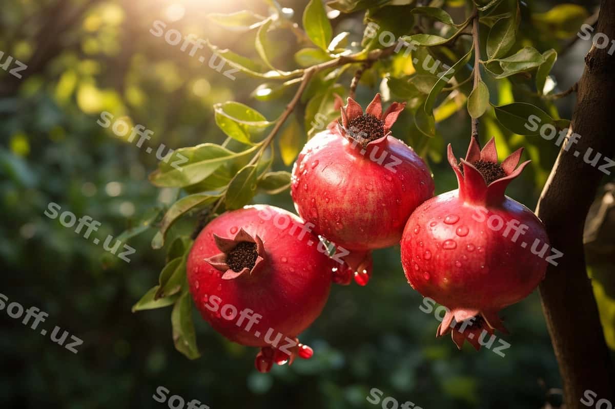 O'tgan anorlar bog | Ripe pomegranates garden 1