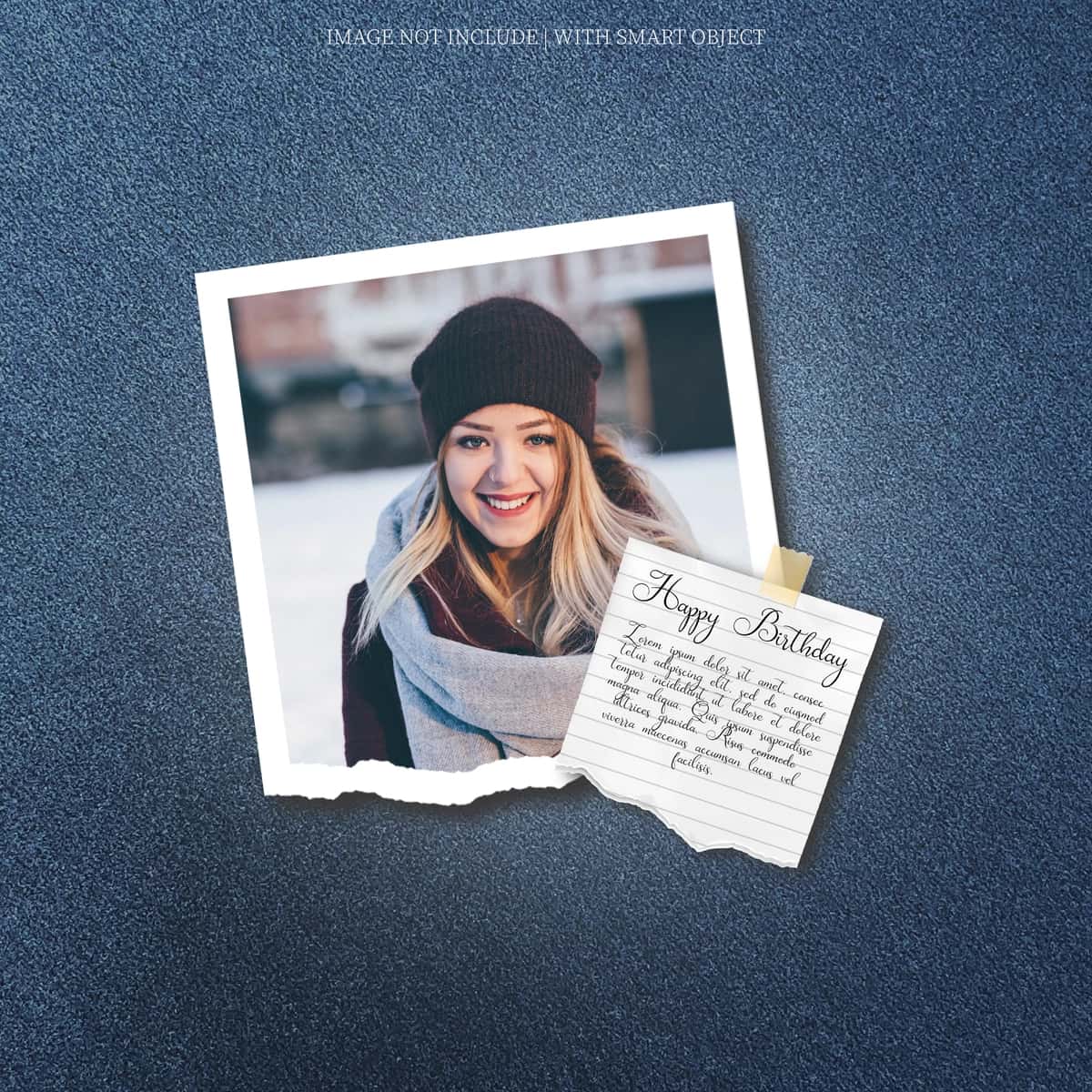 Tug'ilgan kuningiz bilan tabrik kartasi foto moodboard premium psd | Happy birthday greeting card photo moodboard premium psd 1