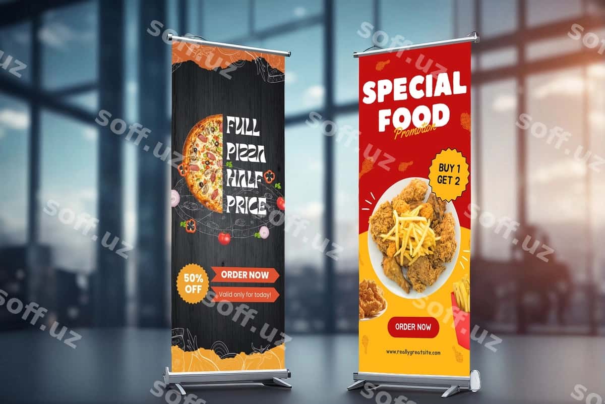 Rollup banner namunasi | Rollup banner mockup 1