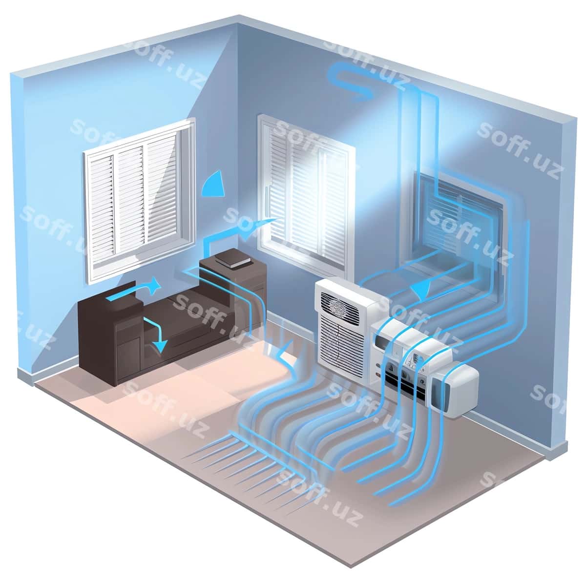Xona konditsioner bilan | Room with air conditioning 1