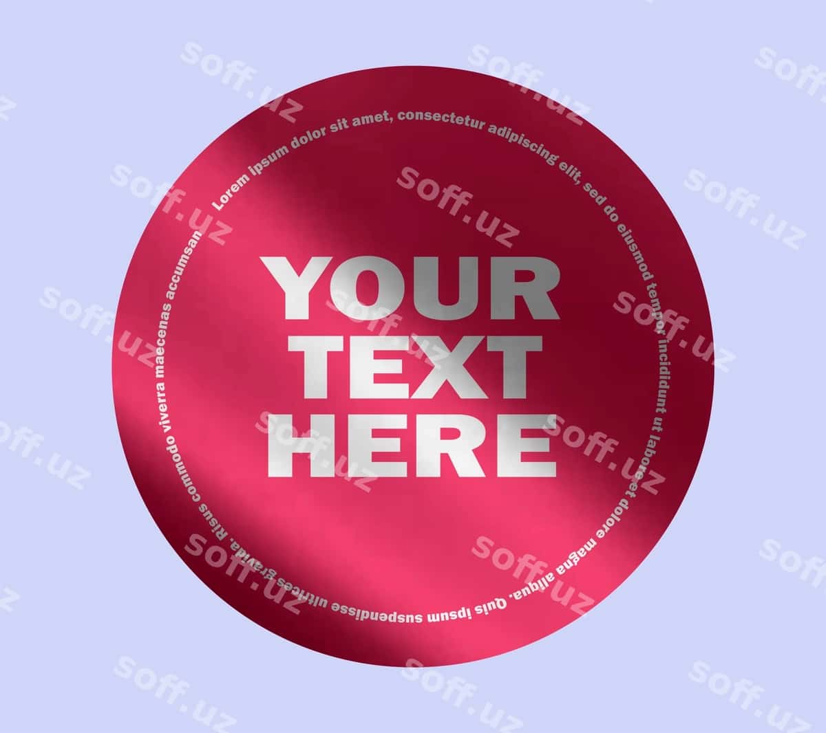 Aylanma stiker mockup psd shablon | Round sticker mockup psd template 1