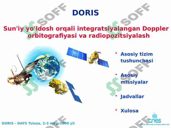 Sun'iy yo'ldosh orqali integratsiyalangan DORIS 1
