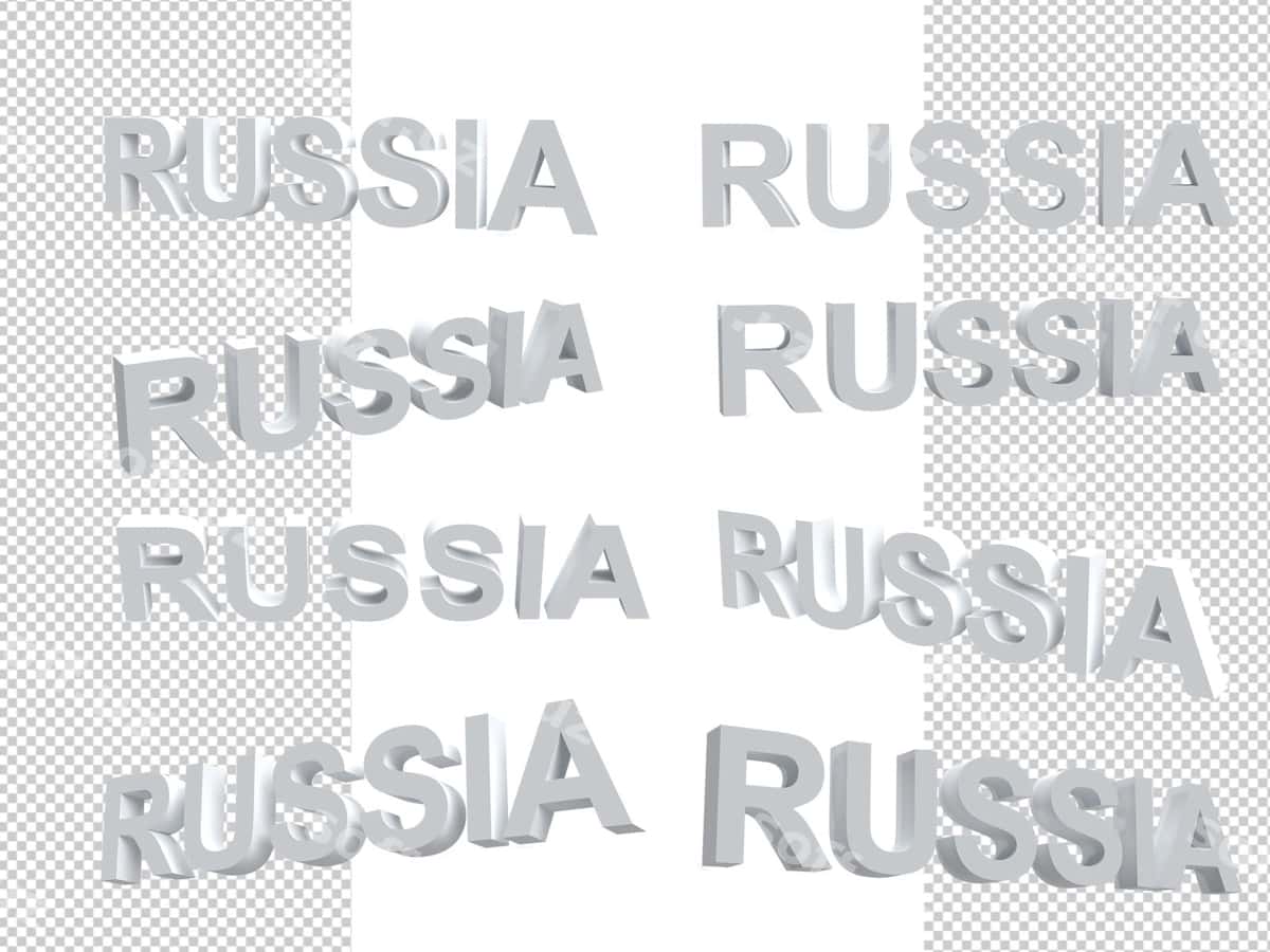 Rusiya 3D matn to'plami | Russia 3d text set 1