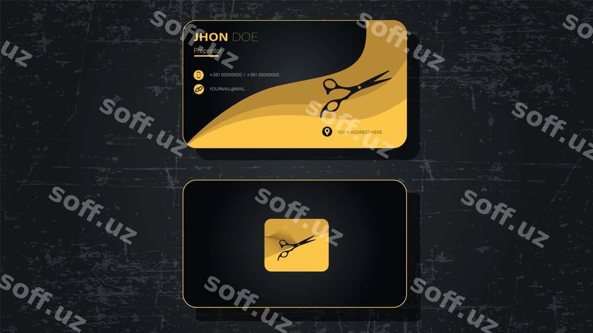 Salon vizit karta dizayni | Salon visiting card design 1