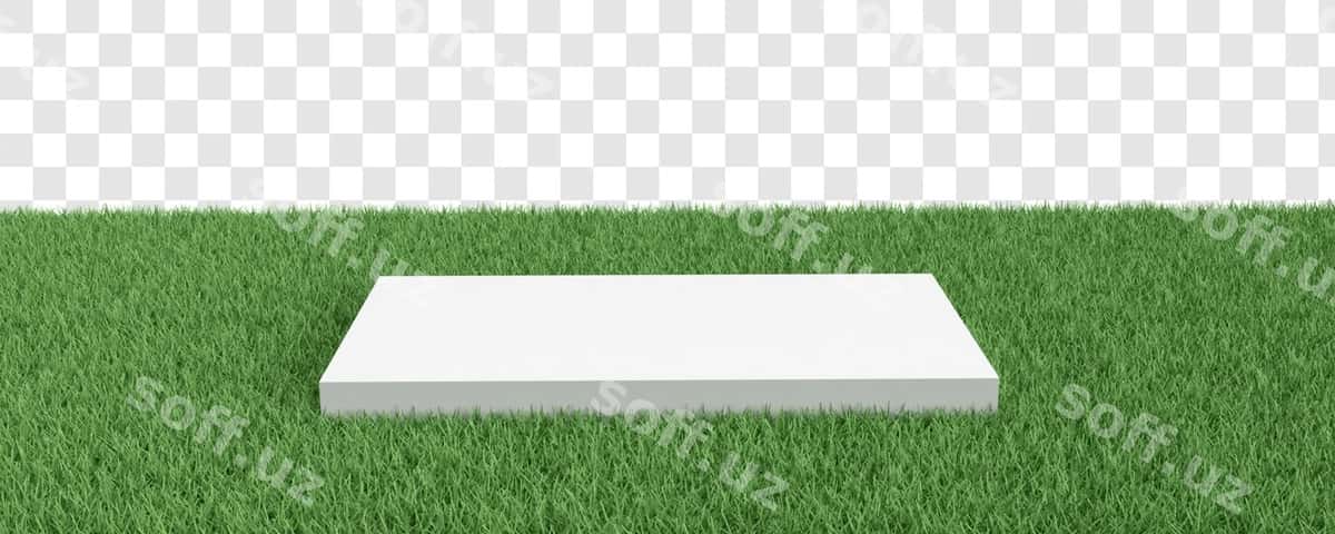 Sahna yaratuvchi oq platforma chaman | Scene creator white platform grass 1