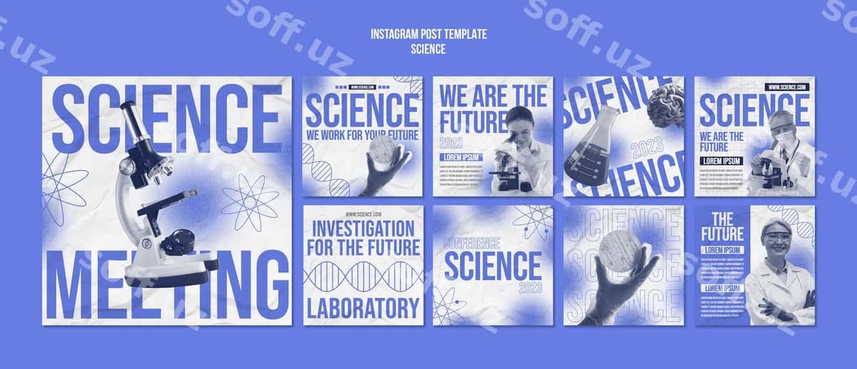 Fan dizayn shabloni | Science design template 1