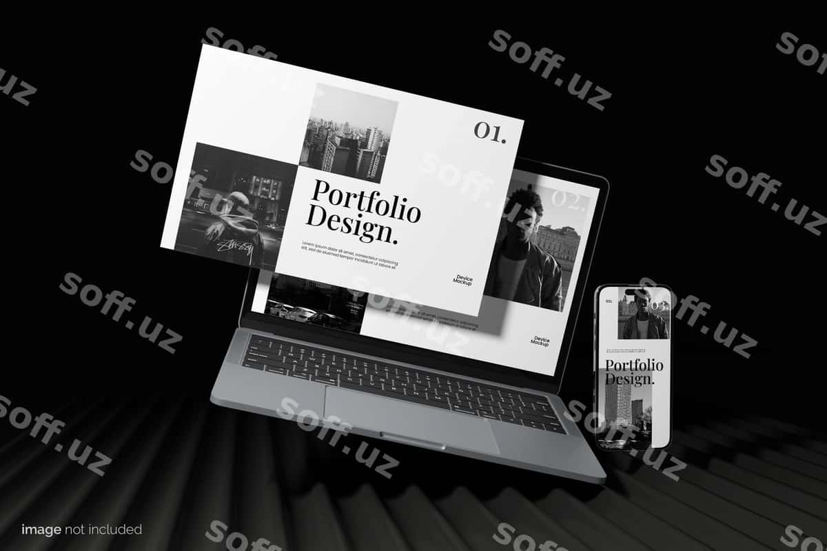 Ekran qurilma mockup | Screen device mockup 1