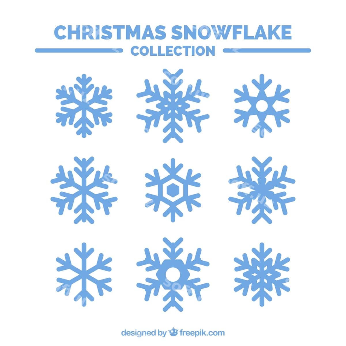 Bezatilgan qor bobolari o'rnatish | Set ornamental snowflakes 1