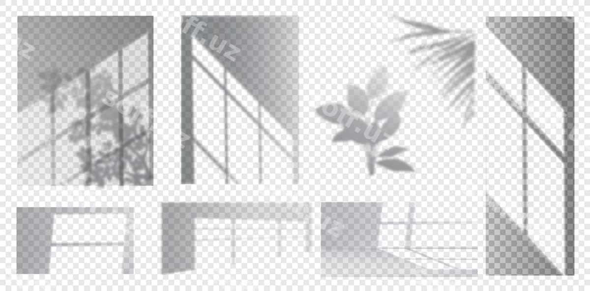 Soyalar elementlar realistik stil | Shadows elements realistic style 1