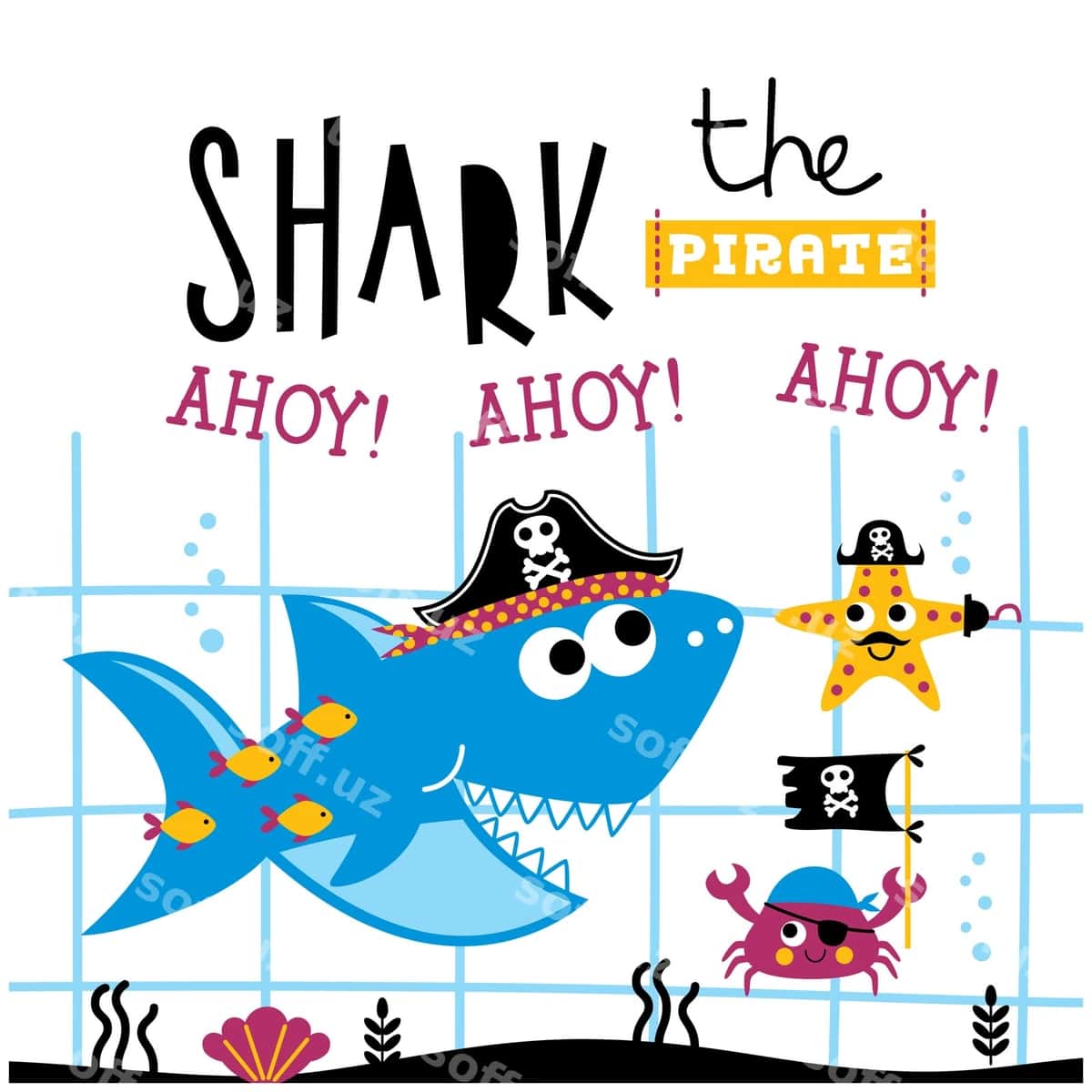Akula yovuz kulgili heyvon multfil'mi | Shark pirate funny animal cartoon 1