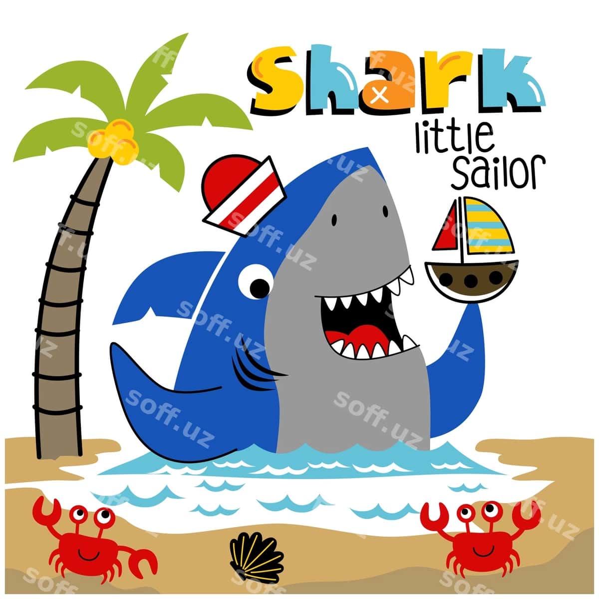 Akula Sailorman komik hayvon multfilmi | Shark sailorman funny animal cartoon 1