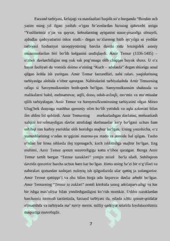 MAKTABGACHA YOSHDAGI BOLALARNI TARBIYALASHDA SHARQ MUTAFFAKIRLARINING YONDASHUVI 7