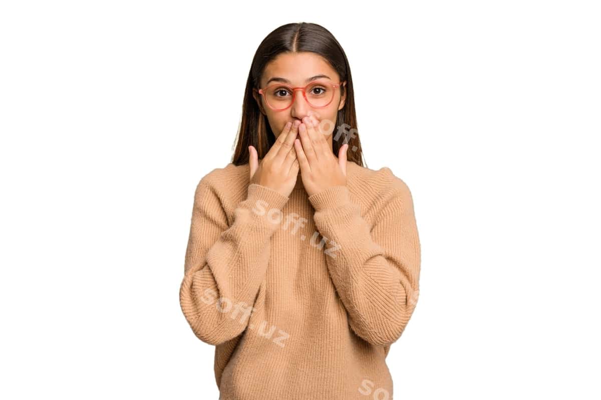 Shoklangan, o'rtasini qo'llar bilan tutgan holda | Shocked covering mouth with hands 1
