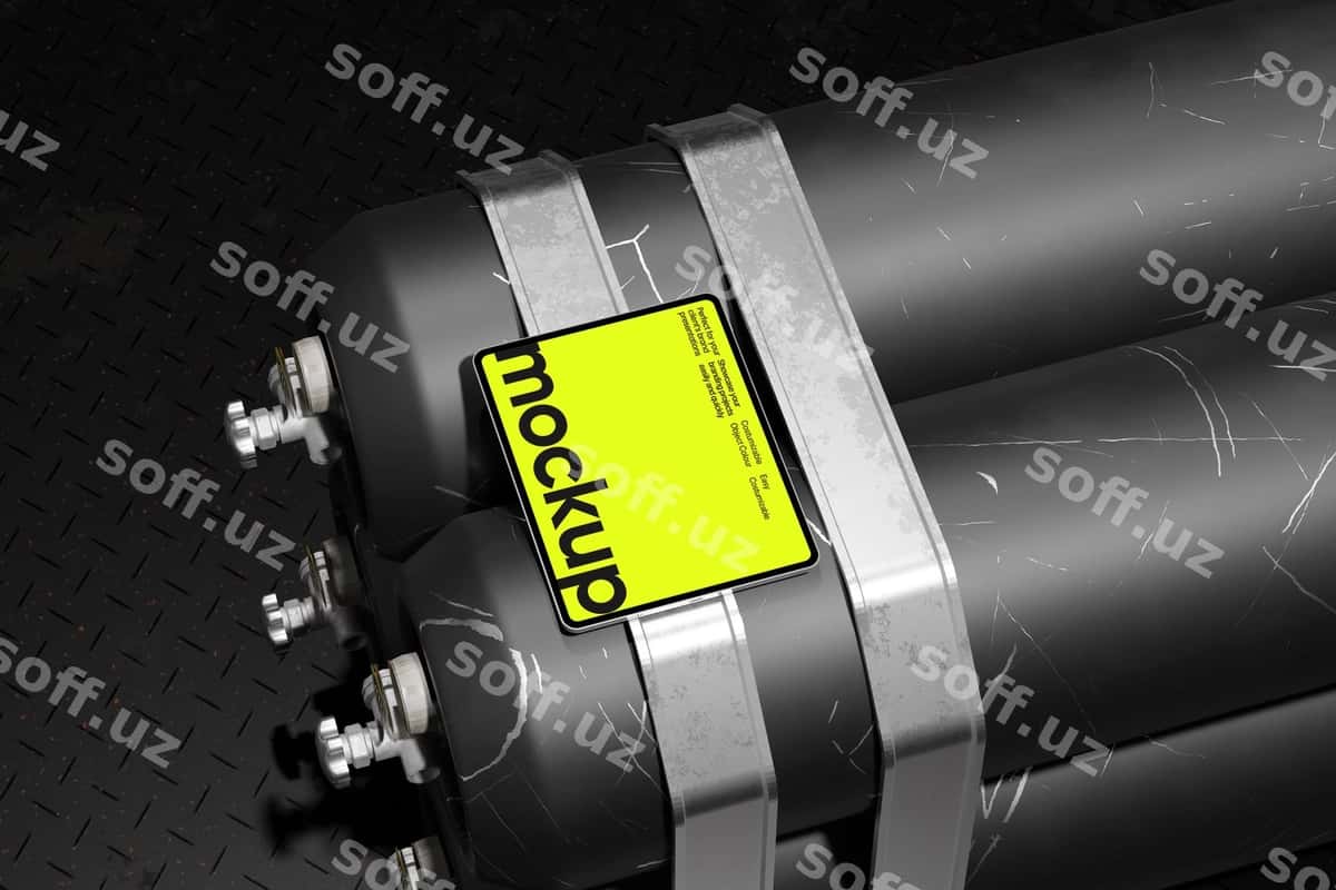 Chiroyli metal tablet namunasi | Sleek tablet mockup metal 1