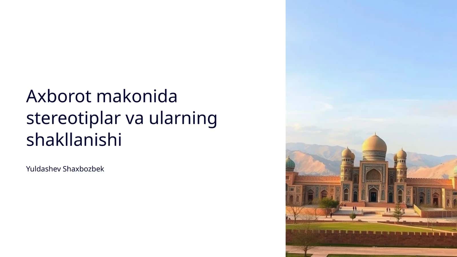 Stereotiplar va ularning shakllanishi 1