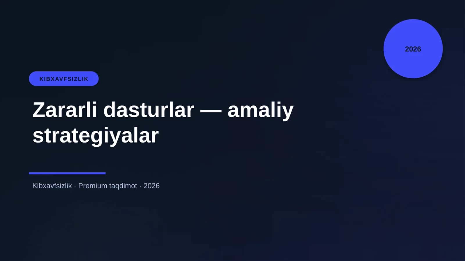 Zararli dasturlar — amaliy strategiyalar 1