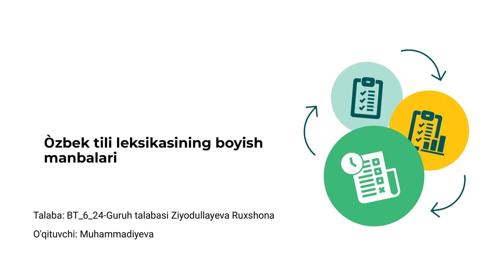 Òzbek tili leksikasining boyish manbalari 1