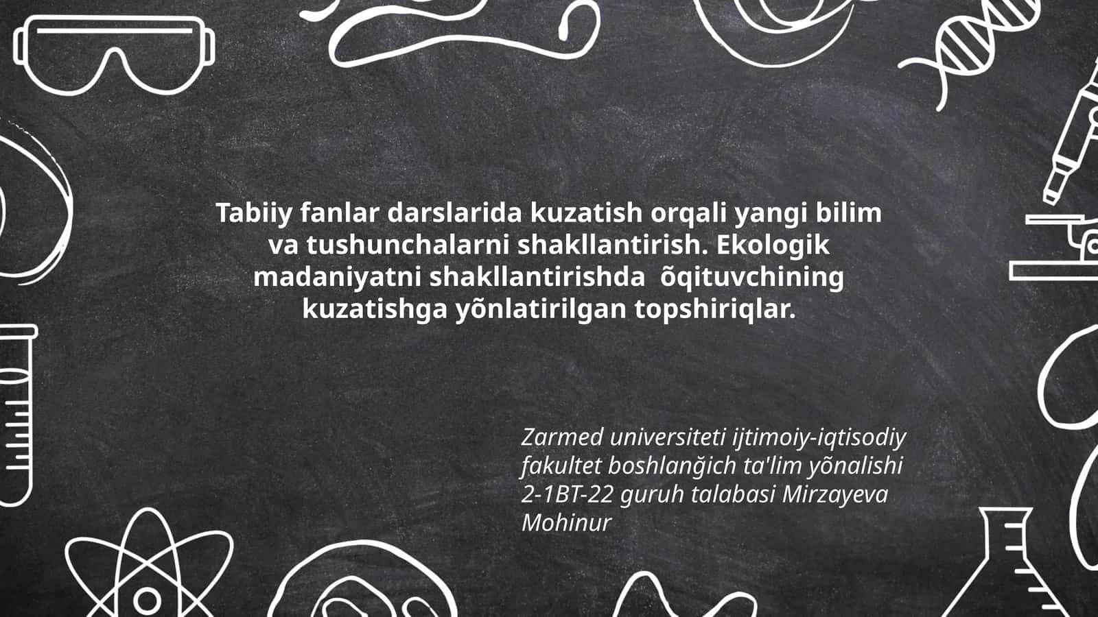 Ekologik madaniyatni shakllantirish 1