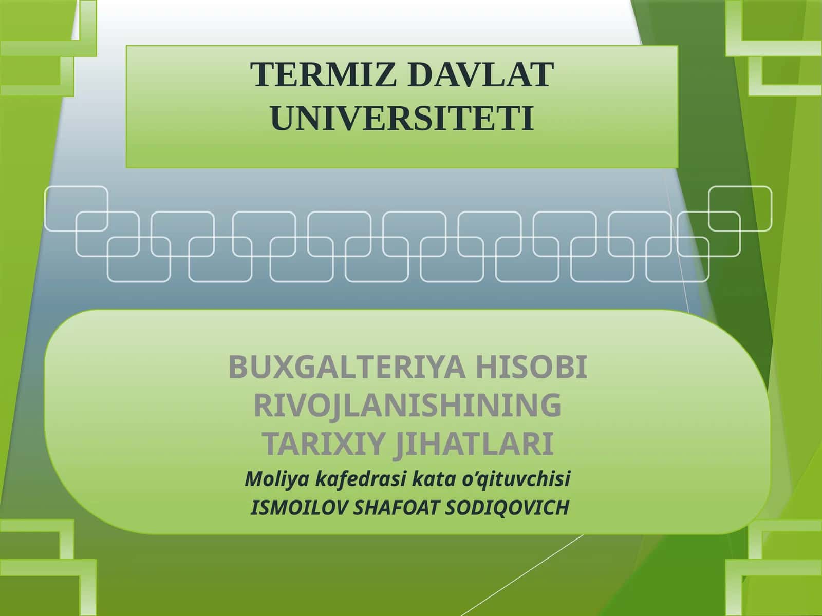 Buxgalteriya hisobining tarixiy jihatlari 1