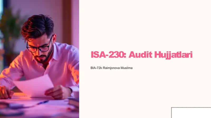 ISA -230 Audit hujjatlari 1