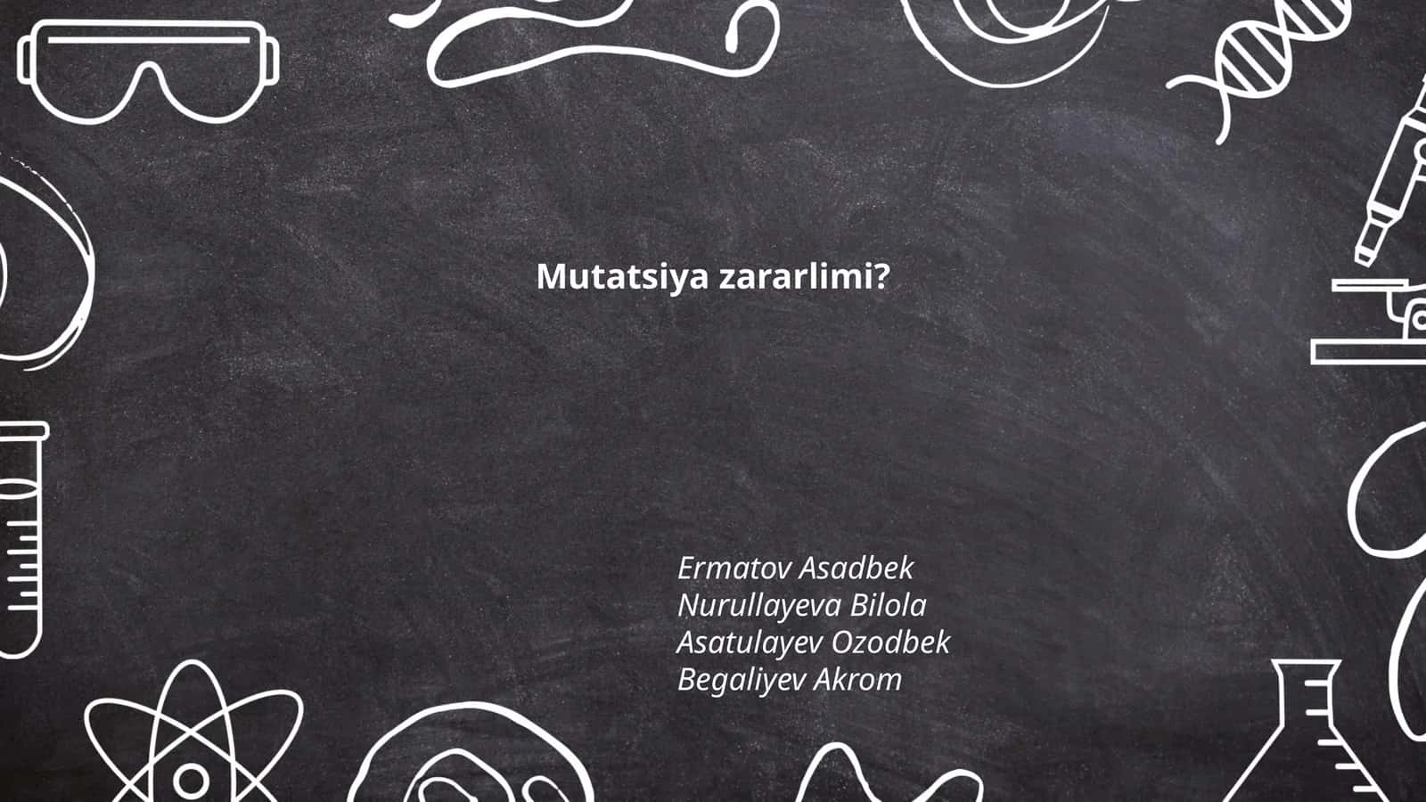 Mutatsiya zararlimi? 1