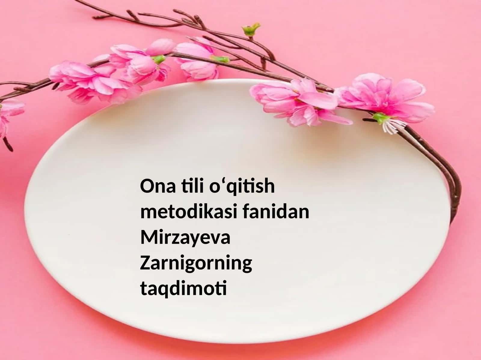 Mirzayeva Zarnigorning taqdimoti 1