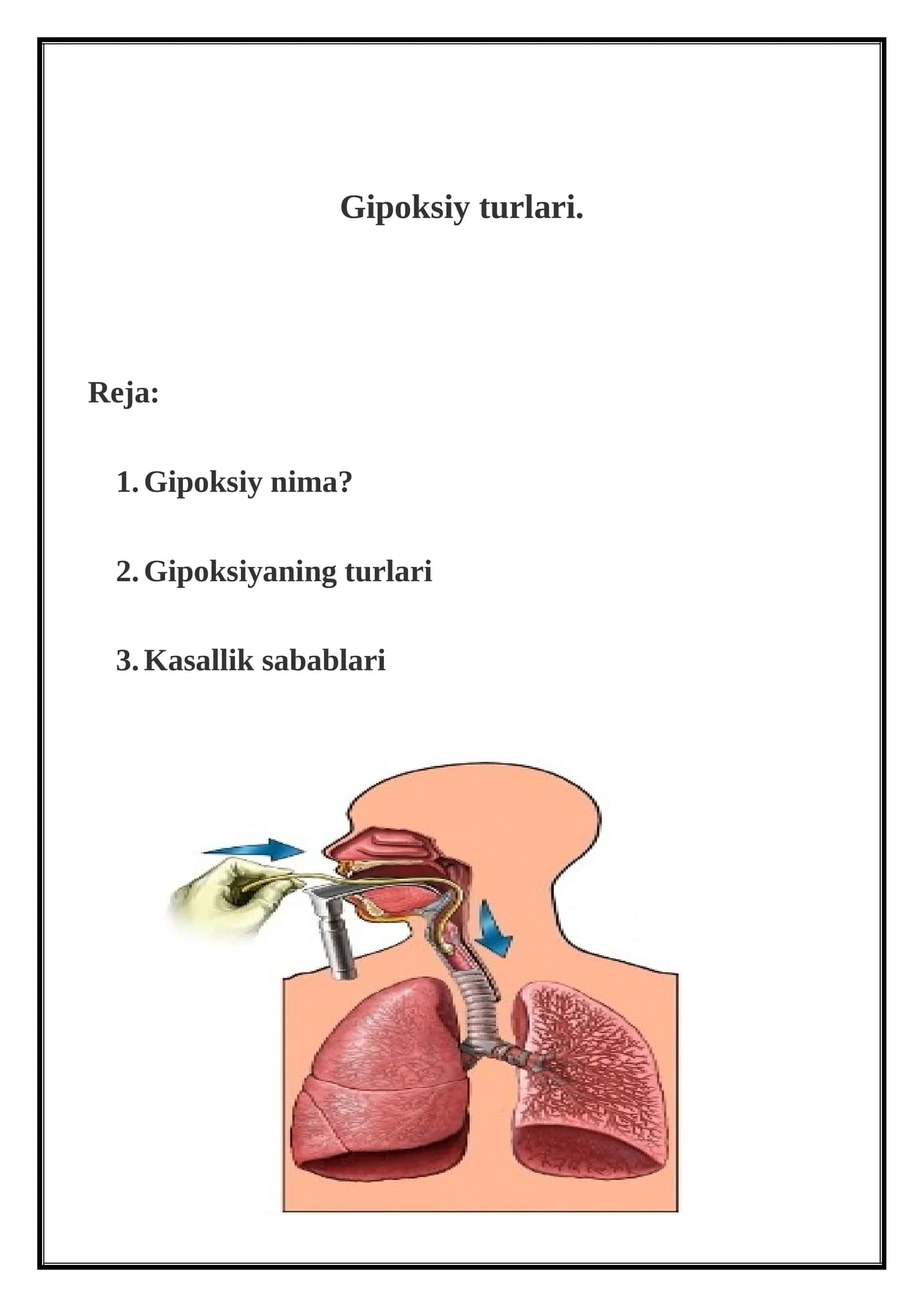 Gipoksiy turlari 1
