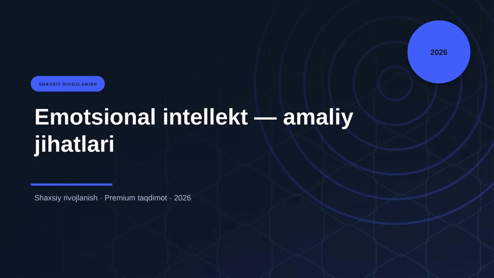 Emotsional intellekt — amaliy jihatlari 1