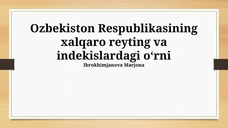 Qishloq xoʻjaligi va oziq-ovqat xavfsizligi 1
