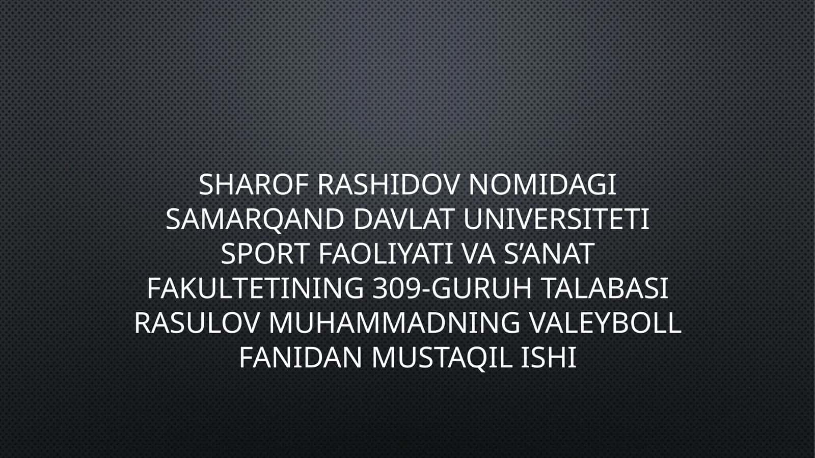 VALEYBOLL FANIDAN MUSTAQIL ISHI 1