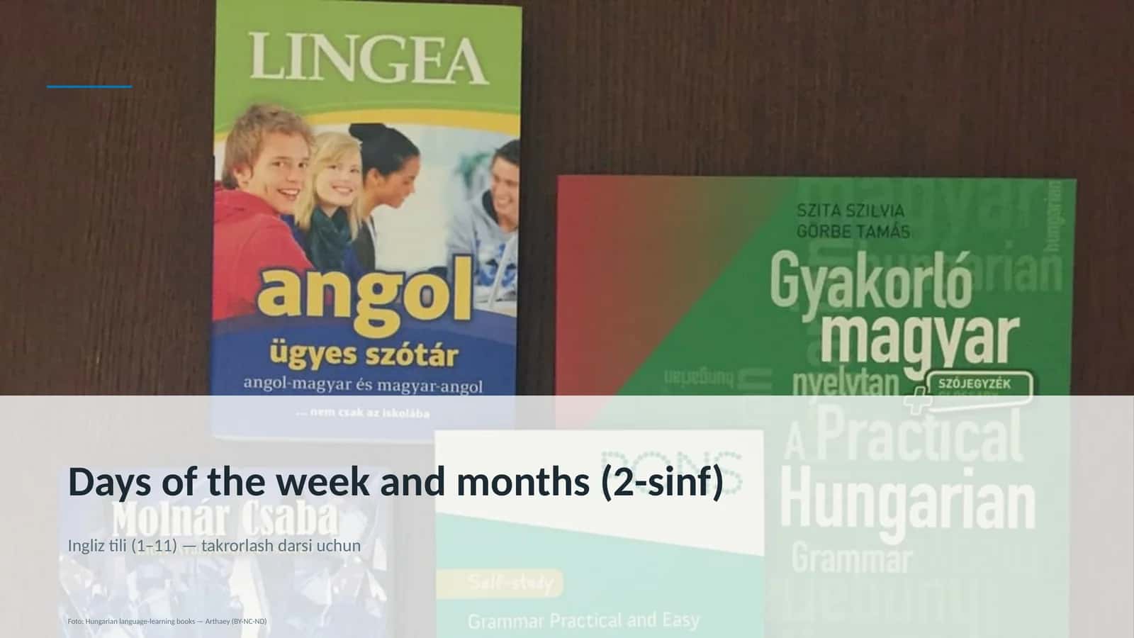 days of the week and months 2 sinf 115 1