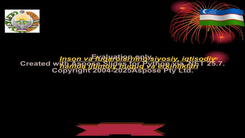 Siyosiy, iqtisodiy va ijtimoiy huquq va erkinliklar 1