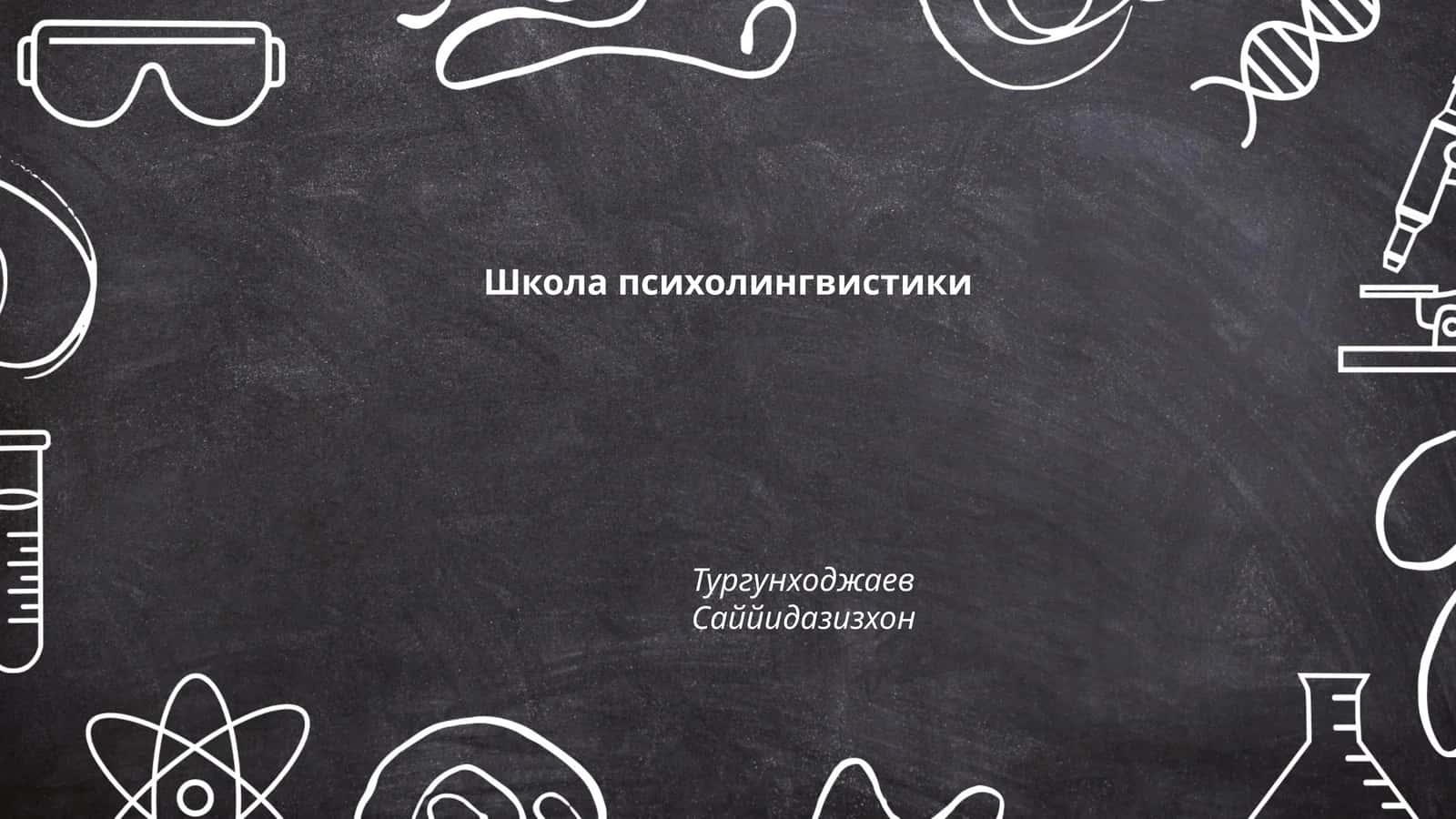 Школа психолингвистики 1
