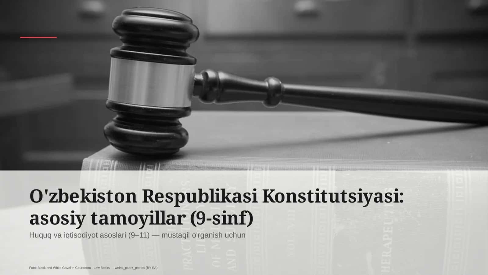 Huquq va iqtisodiyot asoslari (9– 1