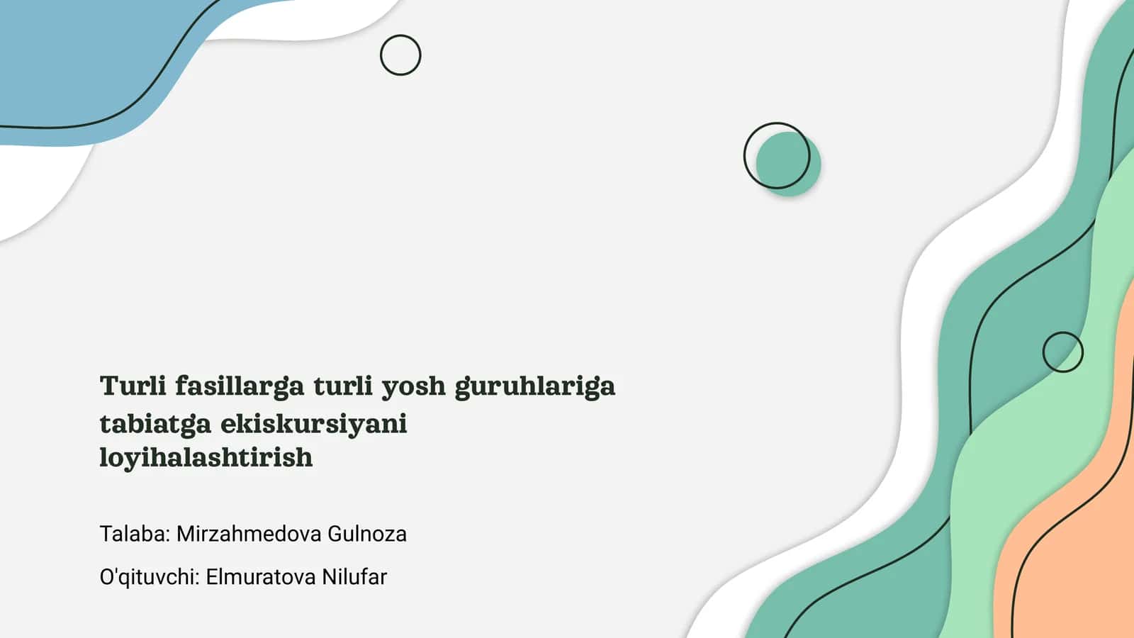 Tabiatga ekishning ahamiyati 1