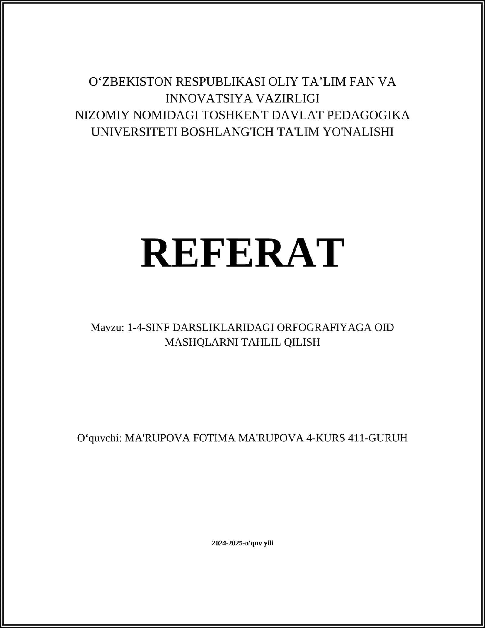 Orfografik qoidalar 1